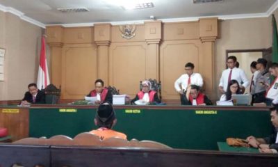 M Sohib saat menjalani persidangan di pengadilan negeri Bangkalan
