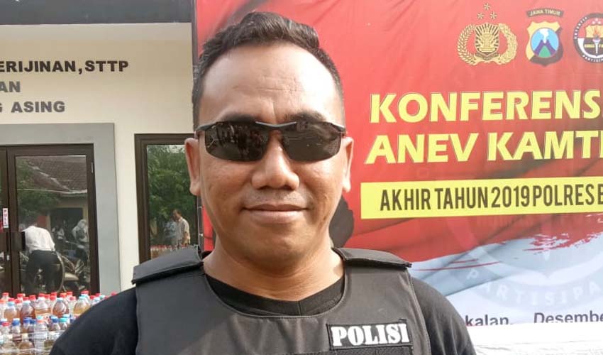 Kasat narkoba Polres Bangkalan AKP Soekris Trihartono